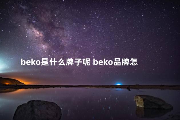 beko是什么牌子呢 beko品牌怎么样